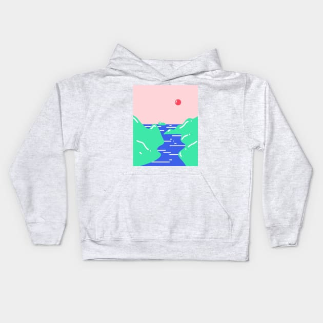 Candy Beach Kawaii Kids Hoodie by Trippycollage